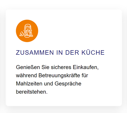 Küchenhilfe unterstützt im Alltag